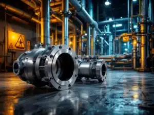 ATEX-gecertificeerde flexibele koppelingen en compensatoren in industriële leidingsystemen met gevarenzone-markeringen