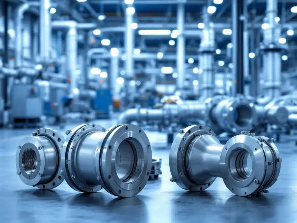 Flexibele koppelingen en compensatoren in moderne industriële productieomgeving met precisie-engineering details